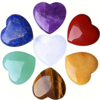 10pcs Hand-Carved Heart-Shaped Quartz Crystal