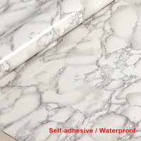 Luxurious Marble Pattern Self-Adhesive Wall and Countertop Stickers - Waterproof, Heat and Oil Resistant, Ideal for Kitchen & Bathroom Home Decor, Home Makeover|Marble Pattern Sticker|Selfadhesive Design, Bathroom Decor