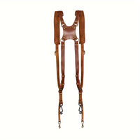 Leather Dual Camera Harness, Professional Photographer Adjustable Shoulder Straps