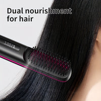 Portable&cordless straight hair comb, rapid heating, constant temperature anti-hot design, negative ion technology, intelligent digital display, USB charging, delicate and lightweight, very suitable for home and travel use, i