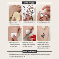 Waterproof Peony Flower Temporary Tattoo