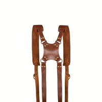 Leather Dual Camera Harness, Professional Photographer Adjustable Shoulder Straps