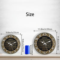 Muslim Element Wall Clock, Round Silent Clock