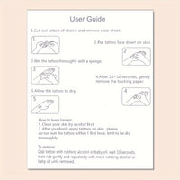 Metallic Golden Henna Temporary Tattoos - Waterproof - 1 Sheet