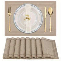 Double Frame Anti-scald Decorative Western Restaurant Hotel Anti-slip Washable Table Mats Restaurant Tablecloth 4pcs/6pcs/8pcs