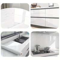1 Roll of Marble Wallpaper, Self-Adhesive Kitchen Stickers - Waterproof And Stain-Resistant Kitchen Stickers, Window Sills, Bay Window Cabinets, Desktop Stickers, Furniture Renovation Wallpaper Stickers! Removable Self-Adhesi