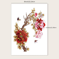 Waterproof Peony Flower Temporary Tattoo