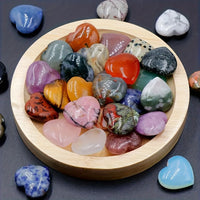 10pcs Hand-Carved Heart-Shaped Quartz Crystal