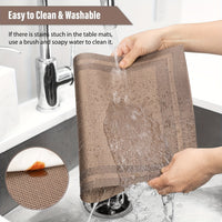 Double Frame Anti-scald Decorative Western Restaurant Hotel Anti-slip Washable Table Mats Restaurant Tablecloth 4pcs/6pcs/8pcs