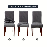6pcs Leopard Print Mid-Back Chair Covers - Stretchy, All-Season Dust & Stain Resistant Slipcovers for Home Dining Chairs
