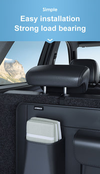 Large Capacity Car Trunk Organizer With Partition Design, Multifunctional PU Leather Storage Box
