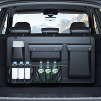 Large Capacity Car Trunk Organizer With Partition Design, Multifunctional PU Leather Storage Box