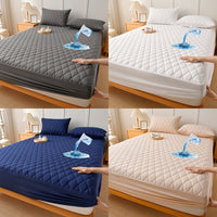 Luxury Soft Comfort Waterproof Mattress Protector - Fitted Quilted Pad with Hypoallergenic Polyurethane Filling, 100% Polyester Cover, Machine Washable, Breathable, Allergy Protection for Bedroom and Hotel - Single, Double Si