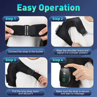 New Arrival Heating Massage Shoulder Wrap with 3 Levels Controller USB Rechargeable Free Size Shoulder Massager