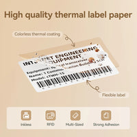Niimbot D110/D11/D101/H1S Label Printer Paper Anti-Oil Scratch-Resistant Self-adhesive White/Transparent/Color Name Stickers