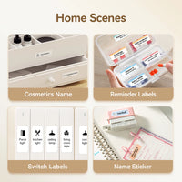 Niimbot D110/D11/D101/H1S Label Printer Paper Anti-Oil Scratch-Resistant Self-adhesive White/Transparent/Color Name Stickers
