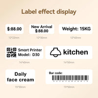 Niimbot D110/D11/D101/H1S Label Printer Paper Anti-Oil Scratch-Resistant Self-adhesive White/Transparent/Color Name Stickers