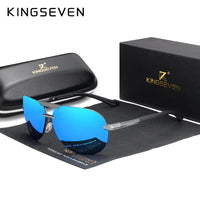 KINGSEVEN 2024 BRAND DESIGN New Polarized Rimless Sunglasses Men Women Driving Pilot Frame Sun Glasses Male Goggle UV400