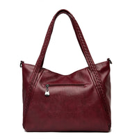 Luxury Soft Leather Handbag Women's New Casual Tote Bag Designer Ladies Large Shoulder Crossbody Handle Sac for Female Patchwork