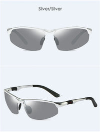 Men's aluminum magnesium sunglasses driving color changing polarizer 3121