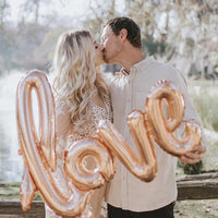 108cm LOVE Letter Foil Balloon Wedding Valentines Anniversary Birthday Party Decoration Champagne Cup Photo Booth Props