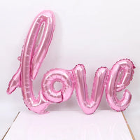 108cm LOVE Letter Foil Balloon Wedding Valentines Anniversary Birthday Party Decoration Champagne Cup Photo Booth Props