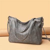 Luxury Soft Leather Handbag Women's New Casual Tote Bag Designer Ladies Large Shoulder Crossbody Handle Sac for Female Patchwork