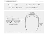 KINGSEVEN 2024 BRAND DESIGN New Polarized Rimless Sunglasses Men Women Driving Pilot Frame Sun Glasses Male Goggle UV400