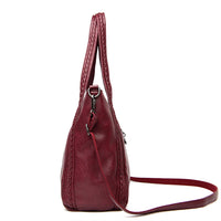 Luxury Soft Leather Handbag Women's New Casual Tote Bag Designer Ladies Large Shoulder Crossbody Handle Sac for Female Patchwork