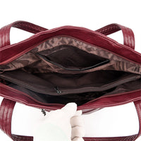 Luxury Soft Leather Handbag Women's New Casual Tote Bag Designer Ladies Large Shoulder Crossbody Handle Sac for Female Patchwork