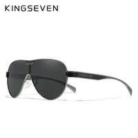 KINGSEVEN New Oversized Sunglasses Men And Women Polarized Mirror Lens Goggles UV Protection Men's Glasses Stainless Steel N7762