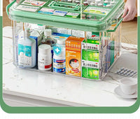 Large-capacity Multi-layer Transparent Storage Box Household Transparent Sorting Medical Emergency Portable Medicine Box