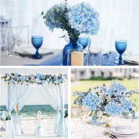 100 Pcs Hydrangea Artificial Flowers Silk Hydrangeas Flower Heads with Stems Fake Hydrangea Bouquet for Wedding DIY Floral Decor