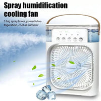 New Five-hole Spray Fan USB Desktop Humidifier Portable Practical Cooling Fan Hydrocooling Summer Indispensable Chiller Office