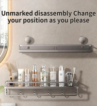No Drill Bathroom Suction Cup Storage Shelf Storage Shelf Bathroom Perforation-Free Wall Hanging Vanity Toilet Triangle Basket R