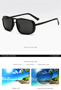 Polarized Punk Sunglasses Men Vintage Fashion Steampunk Square Sun Glasses Male Driving Googles Summer Travelling Shades UV400