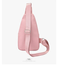 Women Pink Chest Bag 2024 Ladies Waterproof White Chest Backpack Shoulder Bag Oxford Cloth Crossbody Bag Cycling Sports Backpack