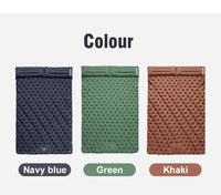 PACOONE Outdoor Camping Double Inflatable Mattress Extra Wide Sleeping Pad Ultralight Folding Bed Sleeping Mat Car Travel Mat