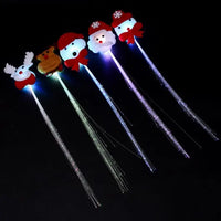LED Flashing Hair Braid Glowing Luminescent Hairpin Novetly Hair Ornament Girls Led Toys New Year Party Christmas Gifts Random