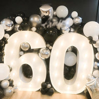 LED Light Giant Birthday Figure Number Balloon Filling Box 30 40 50 1st Birthday Party Decor Adult Kid Baby Shower Wedding Decor