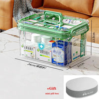 Large-capacity Multi-layer Transparent Storage Box Household Transparent Sorting Medical Emergency Portable Medicine Box