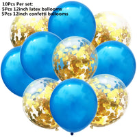 10/14pcs Mix Pink Rose Balloons Heart Star RoseGold Confetti Balloon Birthday Party Decorate Kids Adult Air Balls Wedding Globos
