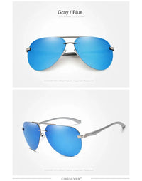 KINGSEVEN Fashion Pilot Rimless Sunglasses Men Aluminum Polarized Large Frame Glasses Women Casual Driving Outdoor Eyewear