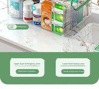 Large-capacity Multi-layer Transparent Storage Box Household Transparent Sorting Medical Emergency Portable Medicine Box