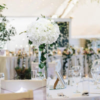 100 Pcs Hydrangea Artificial Flowers Silk Hydrangeas Flower Heads with Stems Fake Hydrangea Bouquet for Wedding DIY Floral Decor