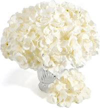 100 Pcs Hydrangea Artificial Flowers Silk Hydrangeas Flower Heads with Stems Fake Hydrangea Bouquet for Wedding DIY Floral Decor