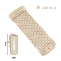 PACOONE Outdoor Camping Sleeping Pad Inflatable Mattress with Pillows Ultralight Air Mat Built-in Inflator Pump Travel Hiking
