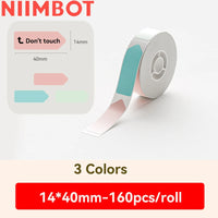 Niimbot D110/D11/D101/H1S Label Printer Paper Anti-Oil Scratch-Resistant Self-adhesive White/Transparent/Color Name Stickers