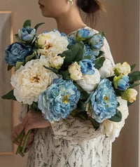 Peony Simulation Flowers, Home And Living Room Artificial Flower Decorations, Dining Table Dried Flower Bouquet Decoration