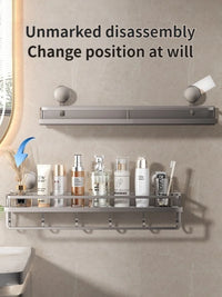 No Drill Bathroom Suction Cup Storage Shelf Storage Shelf Bathroom Perforation-Free Wall Hanging Vanity Toilet Triangle Basket R